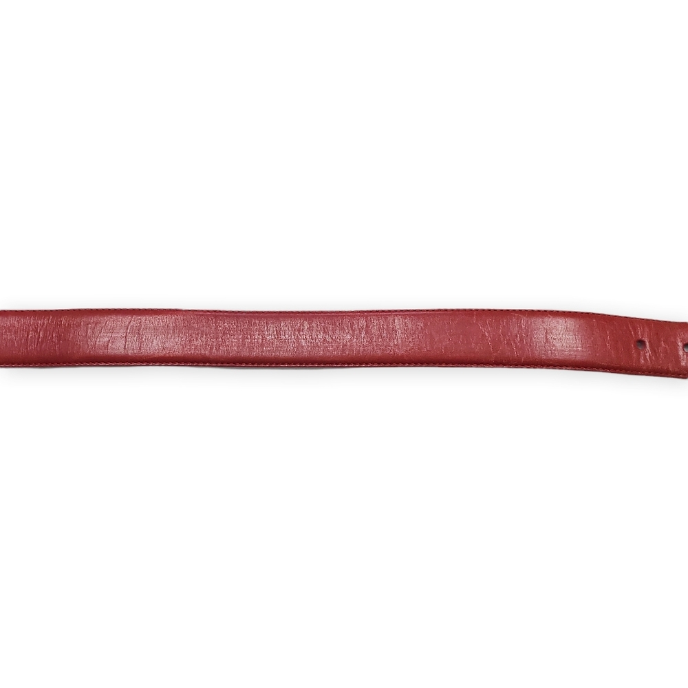 Talbots Red Leather Belt with Gold Buckle - Picture 4 of 11